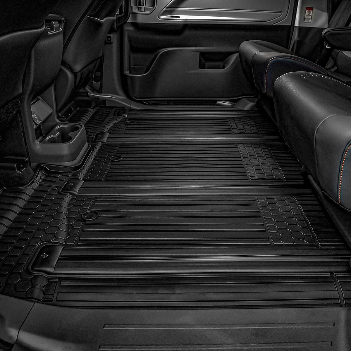 Black 8 Seat TPE All Weather Floor Mats & Cargo Liner W506609