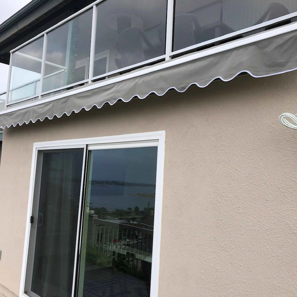 Retractable Patio 13' x 10' Awning Canopy, Gray O14578
