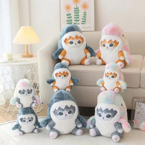 Grey Blue Dazzling Gold Plush Toy Stuffed Animal Doll Pillow G3998