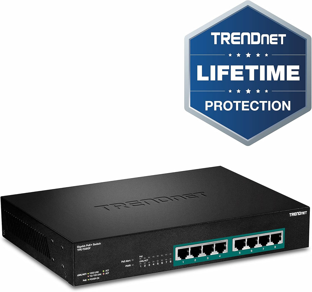 8-Port Gigabit PoE+ Ethernet Network Switch W548339