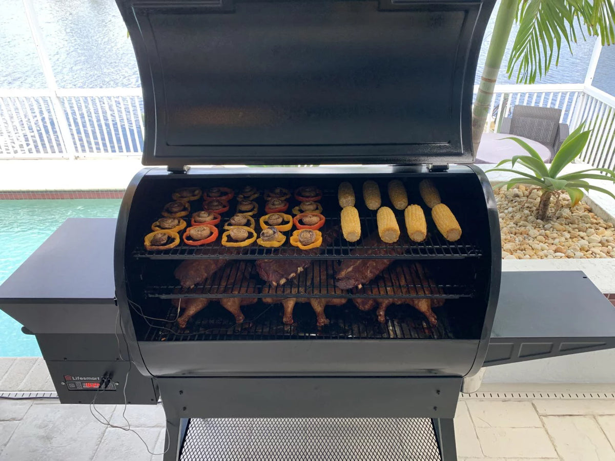 2000 Square Inch Pellet Grill and Smoker with 3 Cooking Racks O130