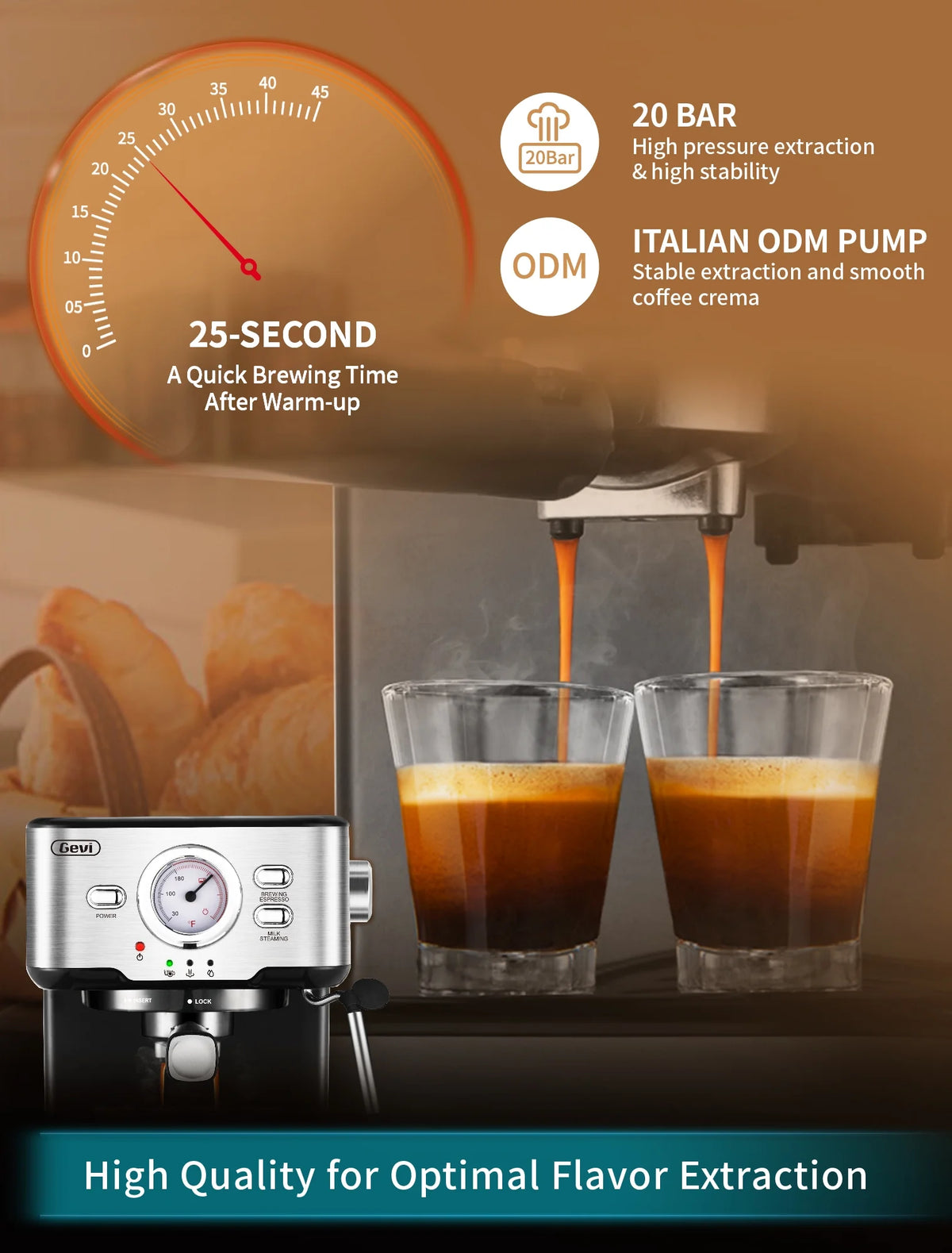 15 Bar Espresso Machine with Steamer K387