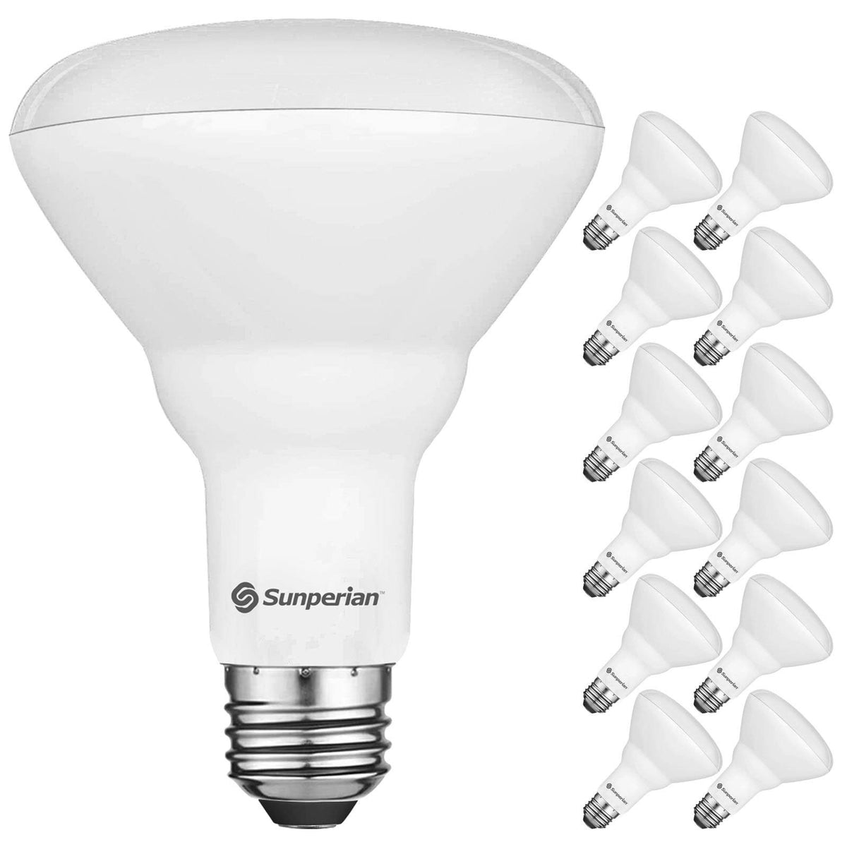 12 Pack BR30 LED Bulb 8.5W 4000K Cool White 800lm Dimmable Flood Light Bulbs U6716