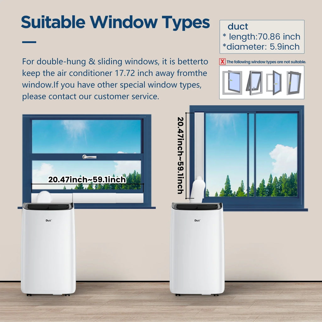 Portable Air Conditioner with WiFi & Dehumidifier 8150 BTU D9703