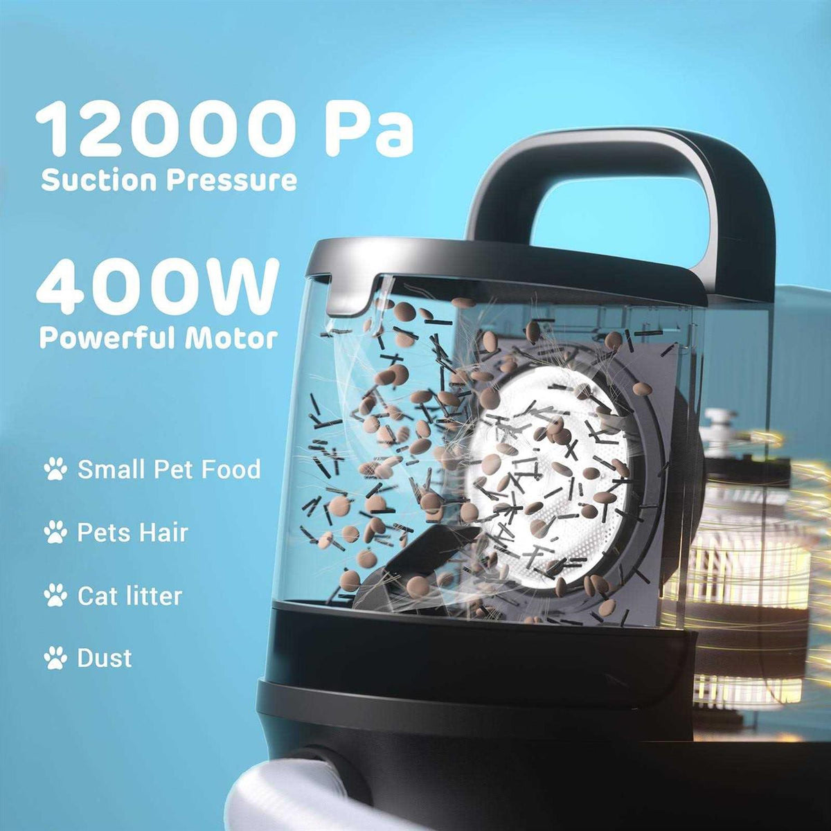 Pet Grooming Vacuum with 6-in 1 Grooming Kit Q556492