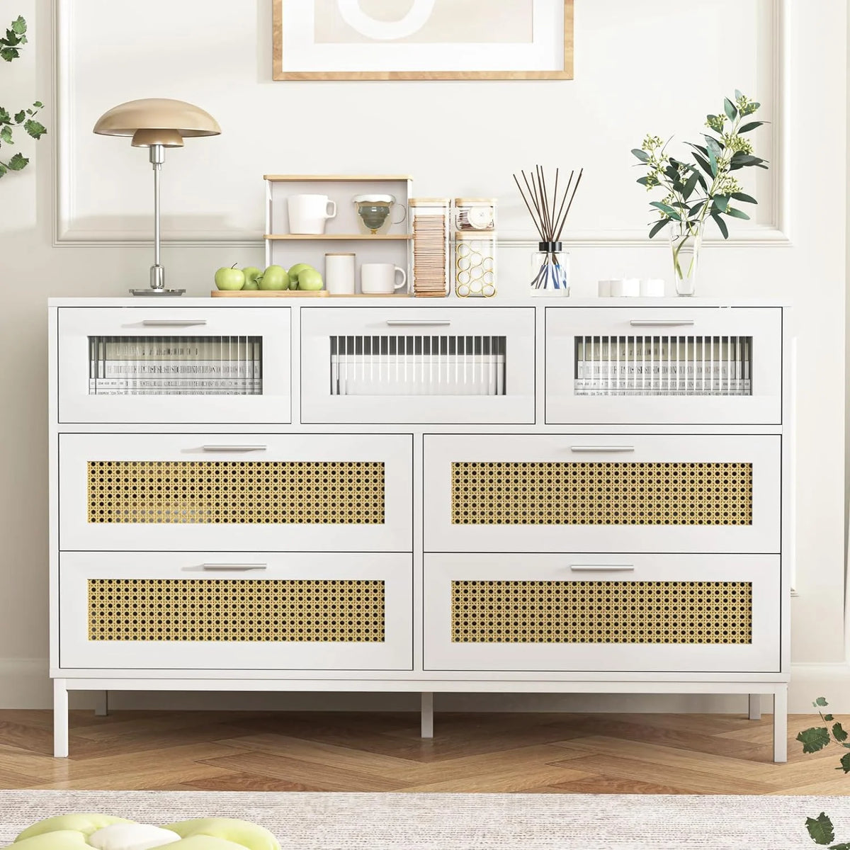 7 Drawer Rattan Dresser V589610