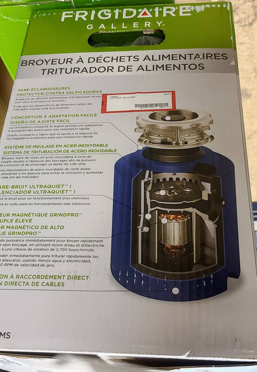 3/4 HP Food Waste Disposer U941