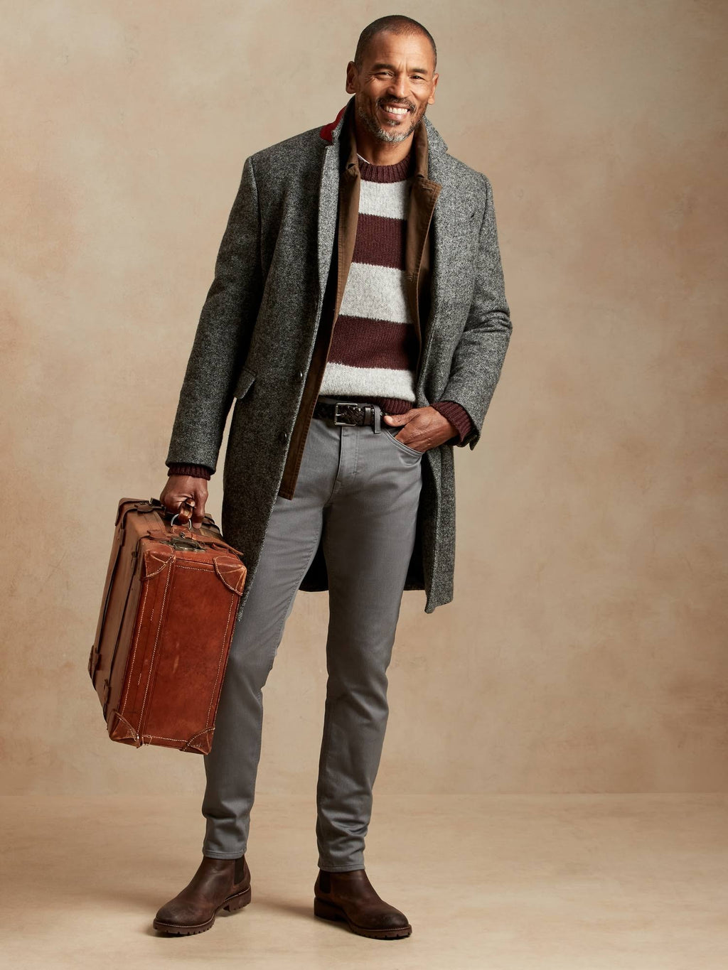 Skinny Heathered Traveler Pant Smoke Gray Tall 38W 36L D857275