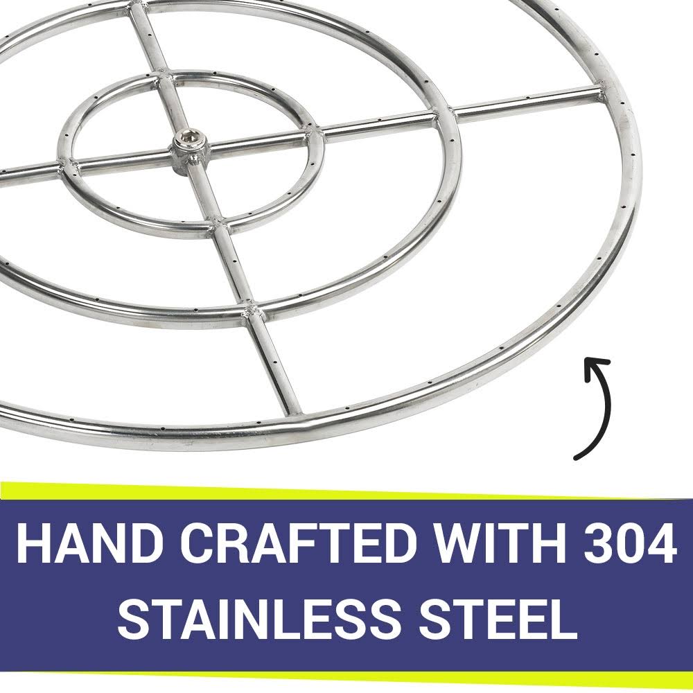 30x22 Stainless Steel Fire Pit Ring Burner S5277