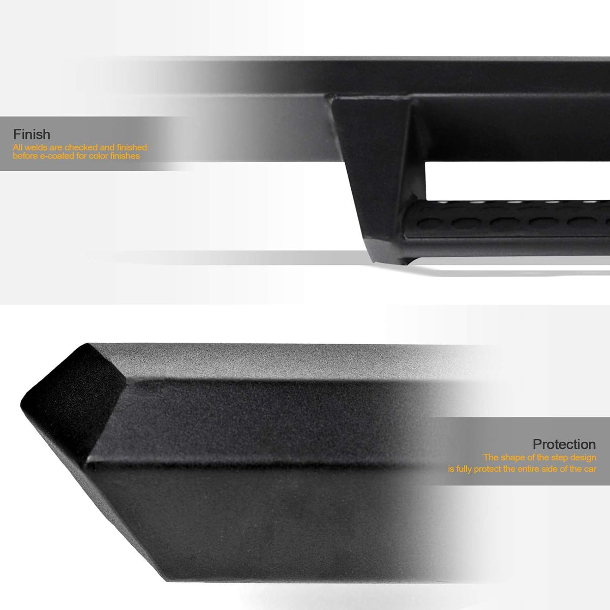 Matte Black Nerf Bars Running Boards for Ford F150 Super Duty B612365