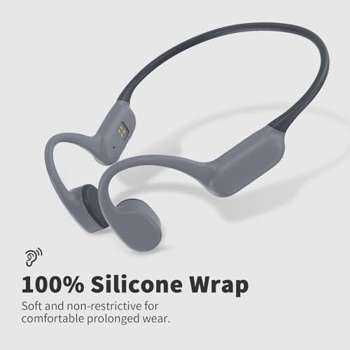 Bone Conduction Headphones, Bluetooth 5.4 Open Ear Headphones with Mic, IPX7 Waterproof Sport Headphones U614386