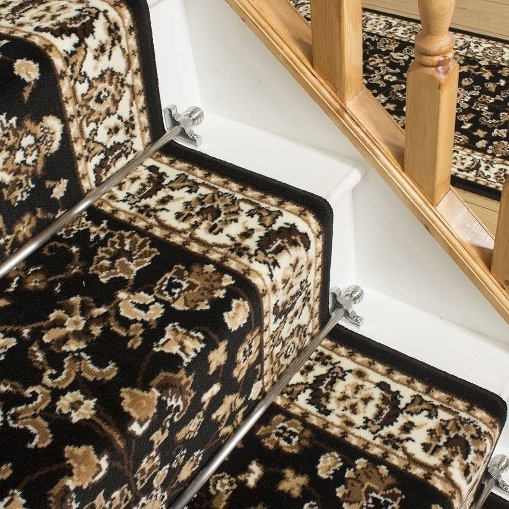 Persian Black Stair Carpet Runner P427692