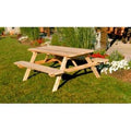 Cedar 4 Foot Picnic Table with Attached Bench S913659