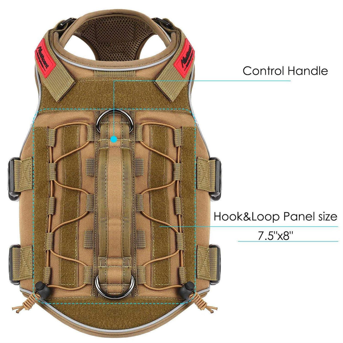 Tactical Dog Harness Reflective No Pull with Handle H9357