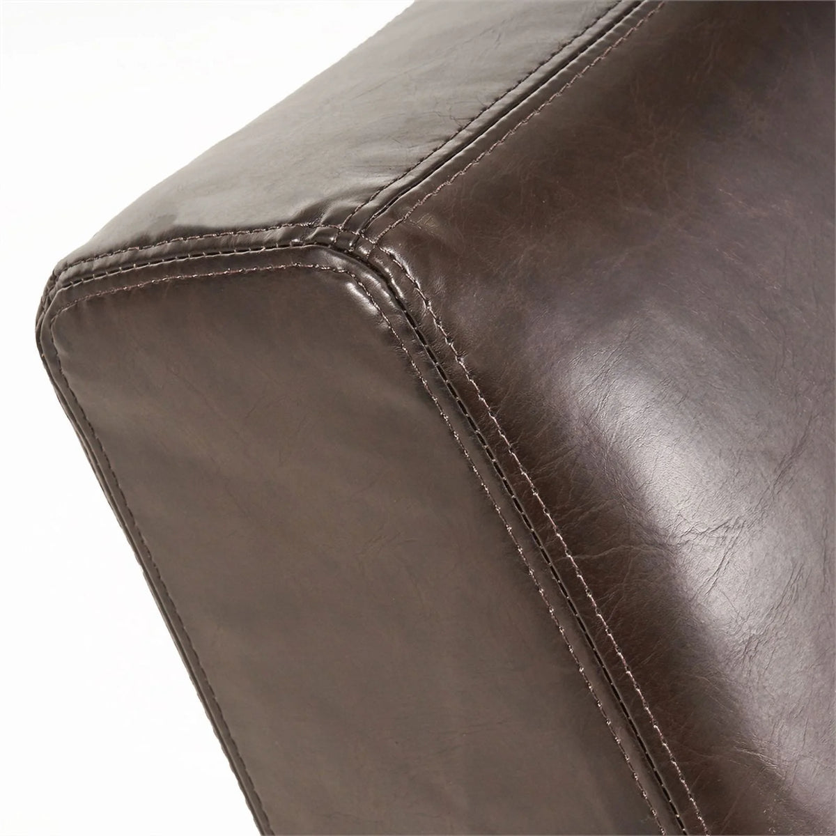 Brown Bonded Faux Leather Chaise Lounge J5083