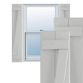 10 3/4x22W x 28x22H PVC Board-n-Batten Shutters with Z-Bar F366