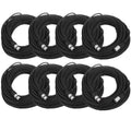 8 Pack Black XLR Microphone Cables Q831