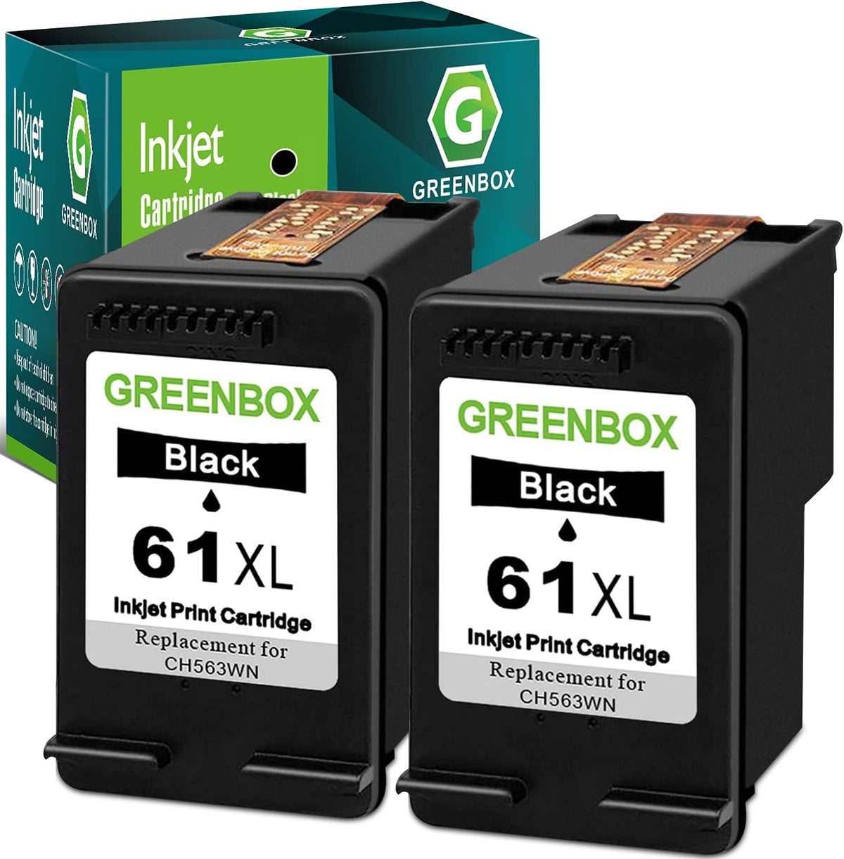Remanufactured 61 Black Ink Cartridge Pack of 2 P7949