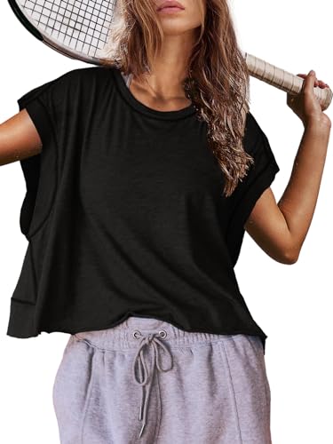 Womens Open Back Short Sleeve Athletic Crop Top S139850