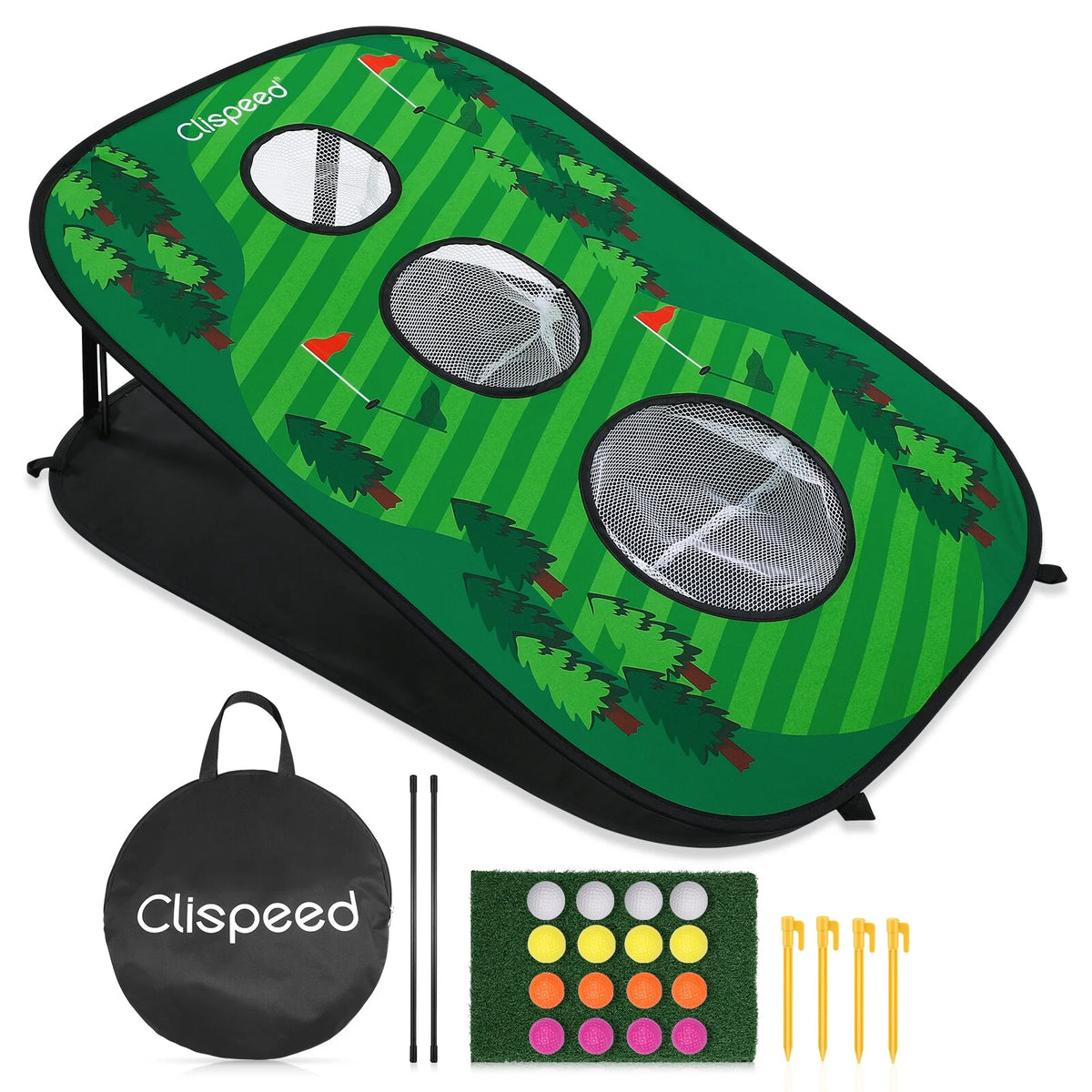 Foldable Chipping Net Cornhole Game Set U14659