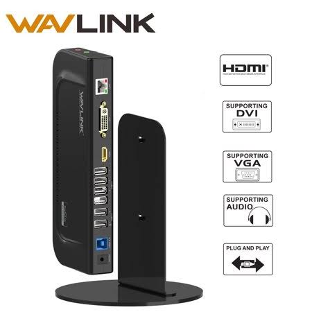 USB 3.0 Dual Display Docking Station with Gigabit Ethernet N25425