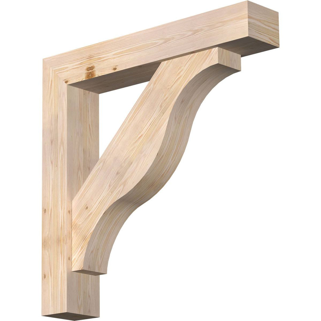 Douglas Fir Smooth Bracket with Offset Brace X842