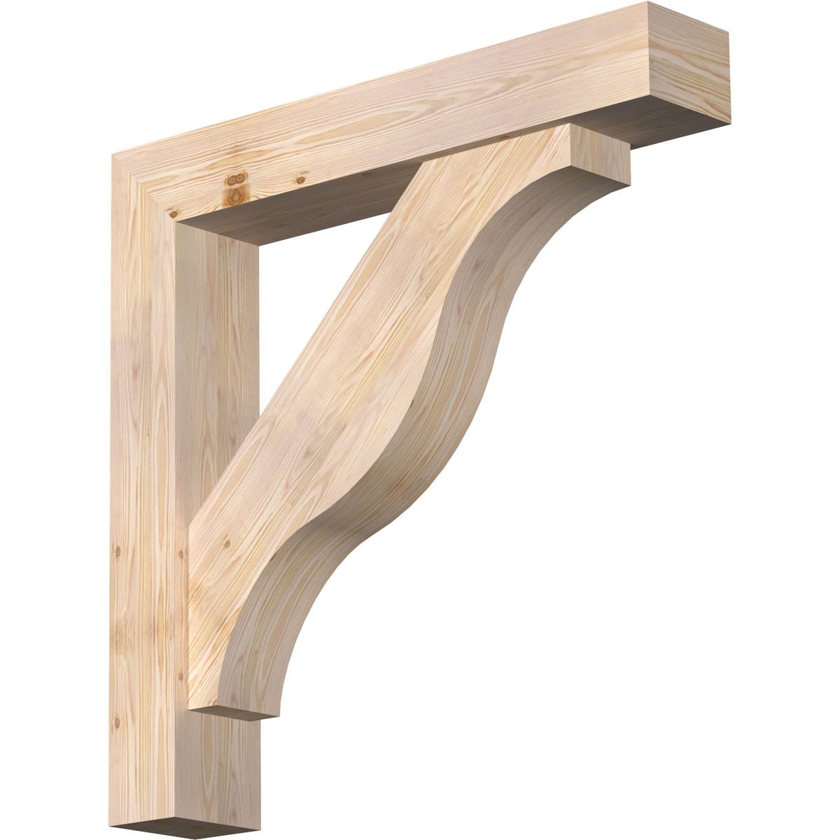 Douglas Fir Smooth Bracket with Offset Brace X842