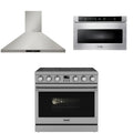 36 Electric Range, Range Hood and Microwave H2311