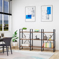 Antique Walnut Wood and Metal Display Etagere Bookcase W268