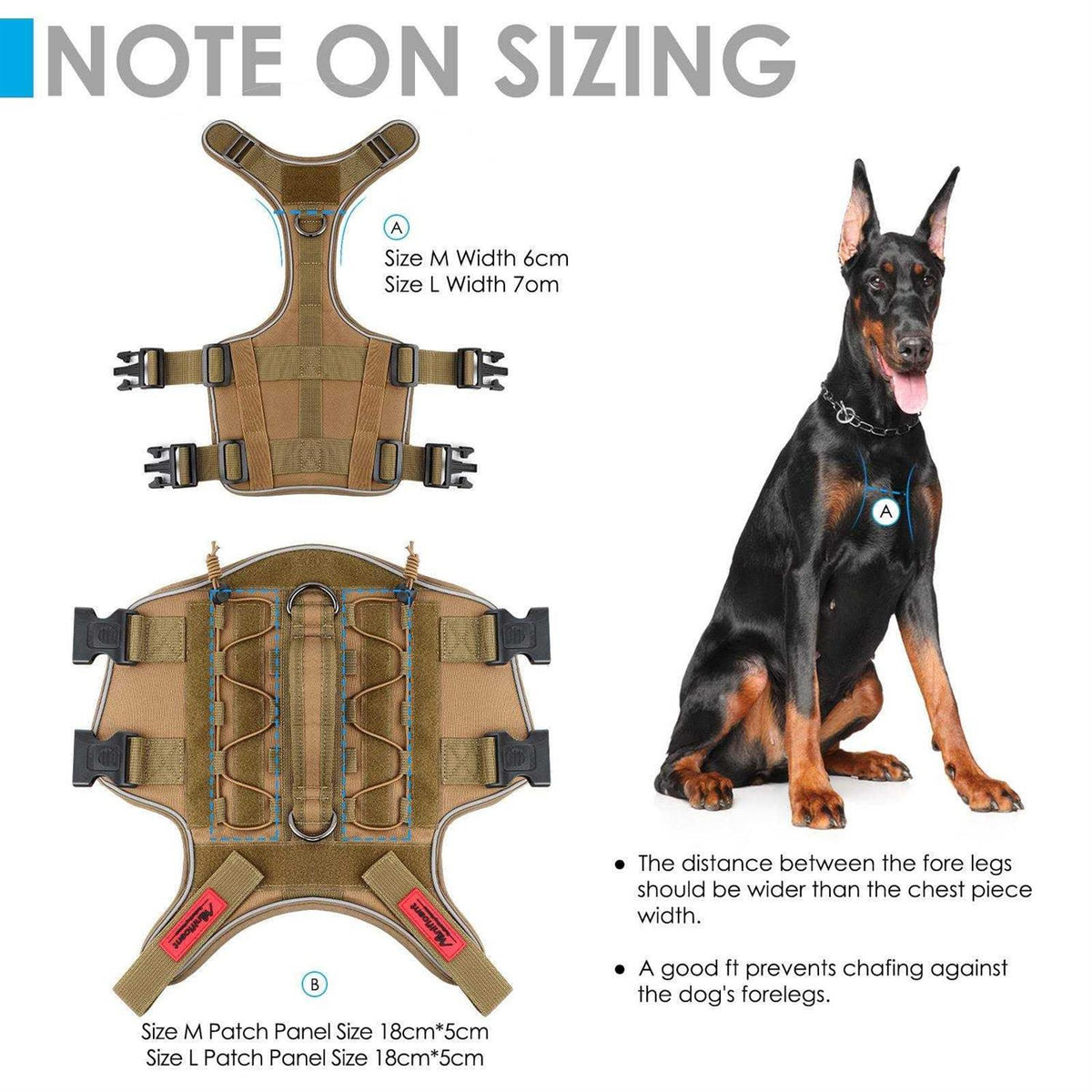 Tactical Dog Harness Reflective No Pull with Handle H9357