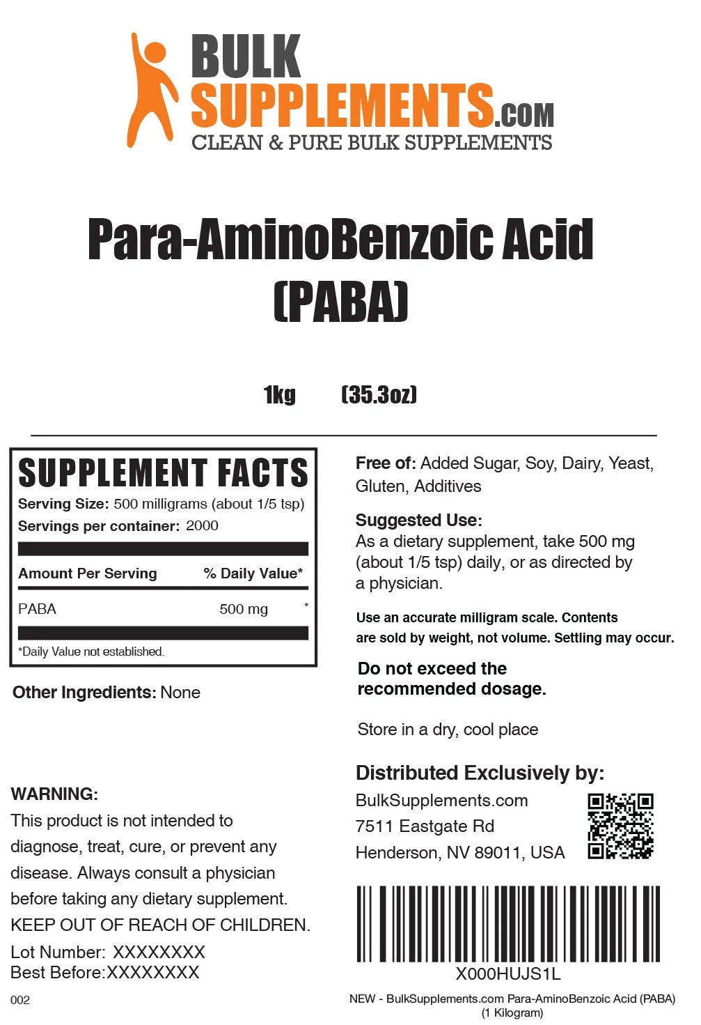 para-Aminobenzoic Acid 1 Kilogram P797965