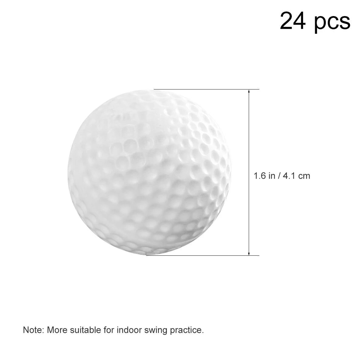 24pcs Plastic Practice Balls (White) W40152