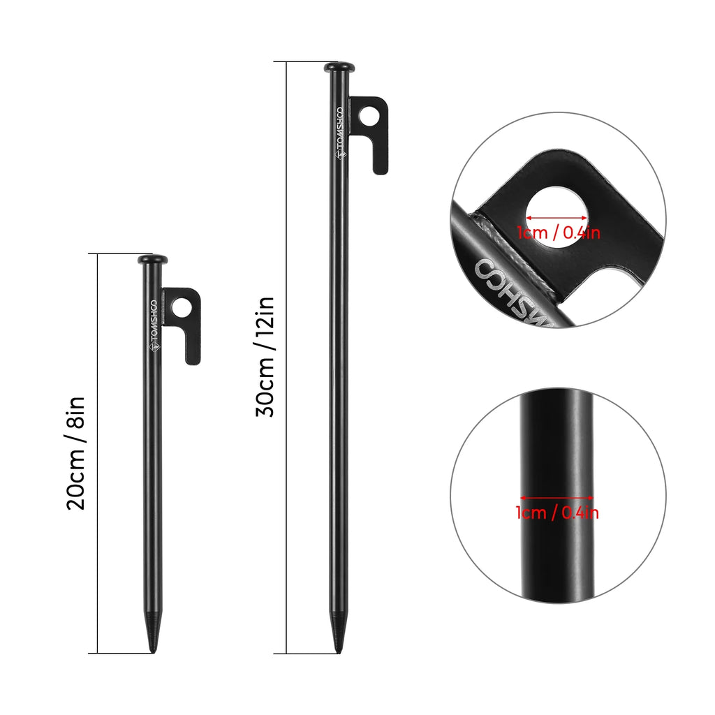8 Inch /12 Inch Steel Tent Pegs with Storage Bag B753429