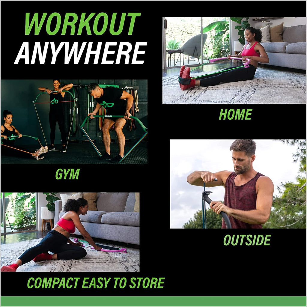 Portable Home Gym Resistance Bands and Bar System I107