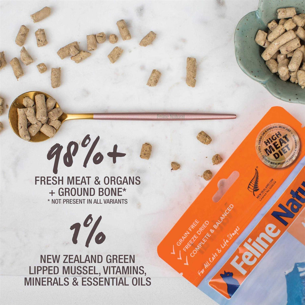 Feline Natural Cat Freeze Dried Food Lamb F7414