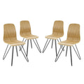 Brown Wood Side Chair, Set of Four A147385
