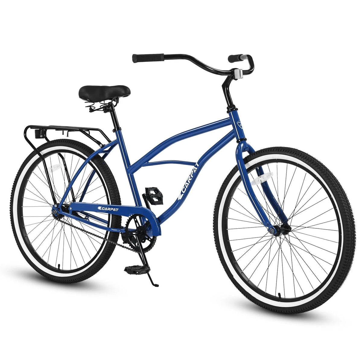 Green Single Speed Bike with Rear Cargo Rack A577691