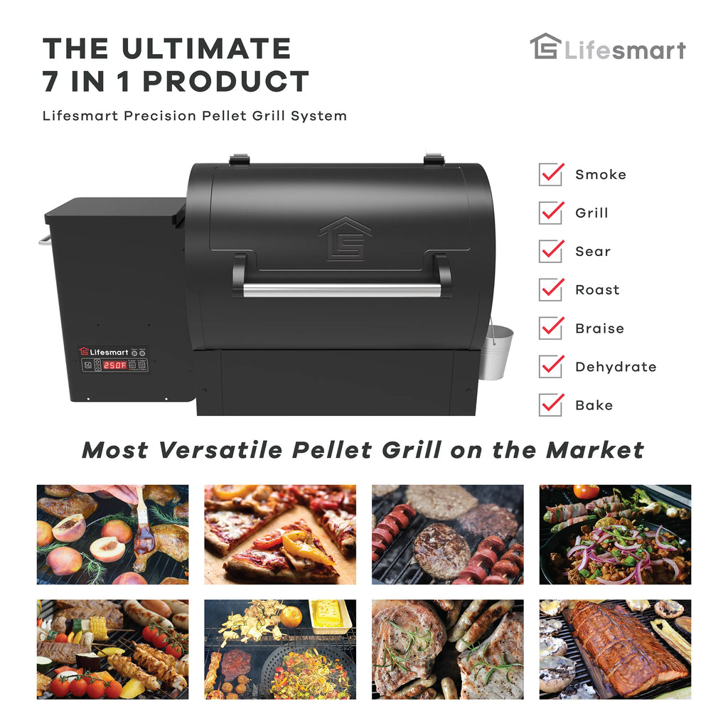 2000 Square Inch Pellet Grill and Smoker with 3 Cooking Racks O130