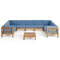 9 Seater Acacia Wood Sectional Sofa Set L8751