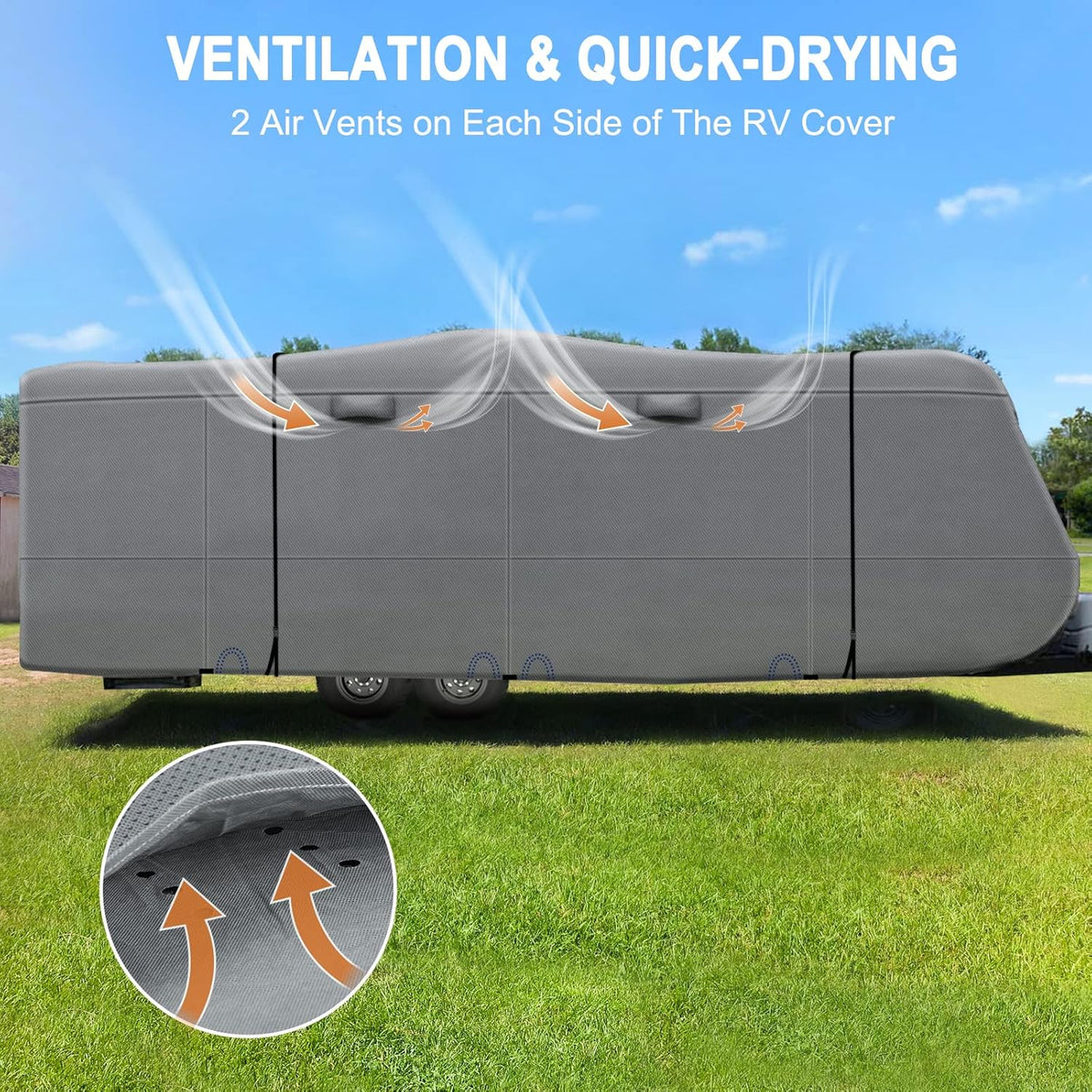 Heavy Duty 5 Layers Anti-UV Travel Trailer Cover 24'1 - 26' F4856