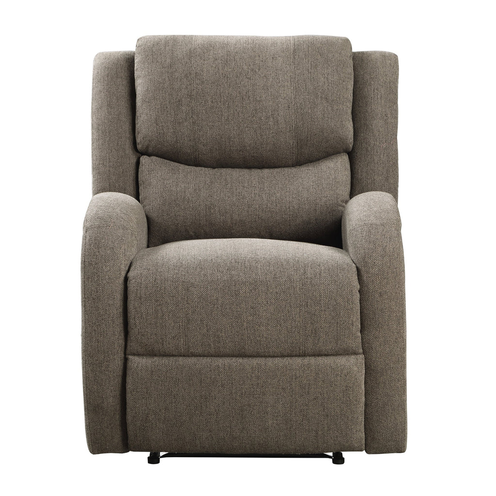 Brown Chenille Fabric Power Reclining Chair Q3915