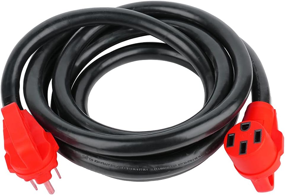 15FT 50AMP NEMA 14-50 Heavy Duty 6/3+8/1 AWG RV Extension Cord I333793