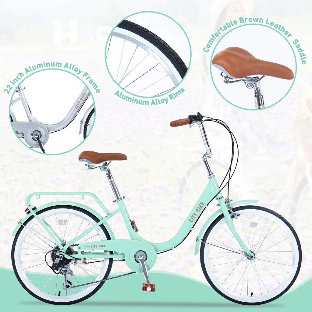 Pink 22 7 Speed Aluminium Alloy Frame Kids Bike I333087