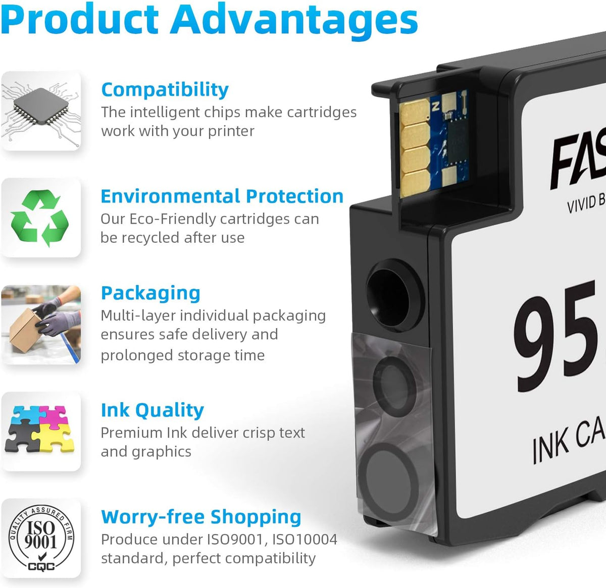Compatible 952XL High Yield Ink Cartridges 4-Pack X513814