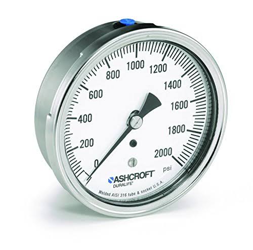 Pressure Gauge 1/4 Thread Center Back Connection Mount K3809