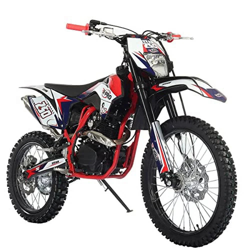 250cc Gas Pit Dirt Bike, 5-Speed Manual Transmission, Electric/Kick Start E32069