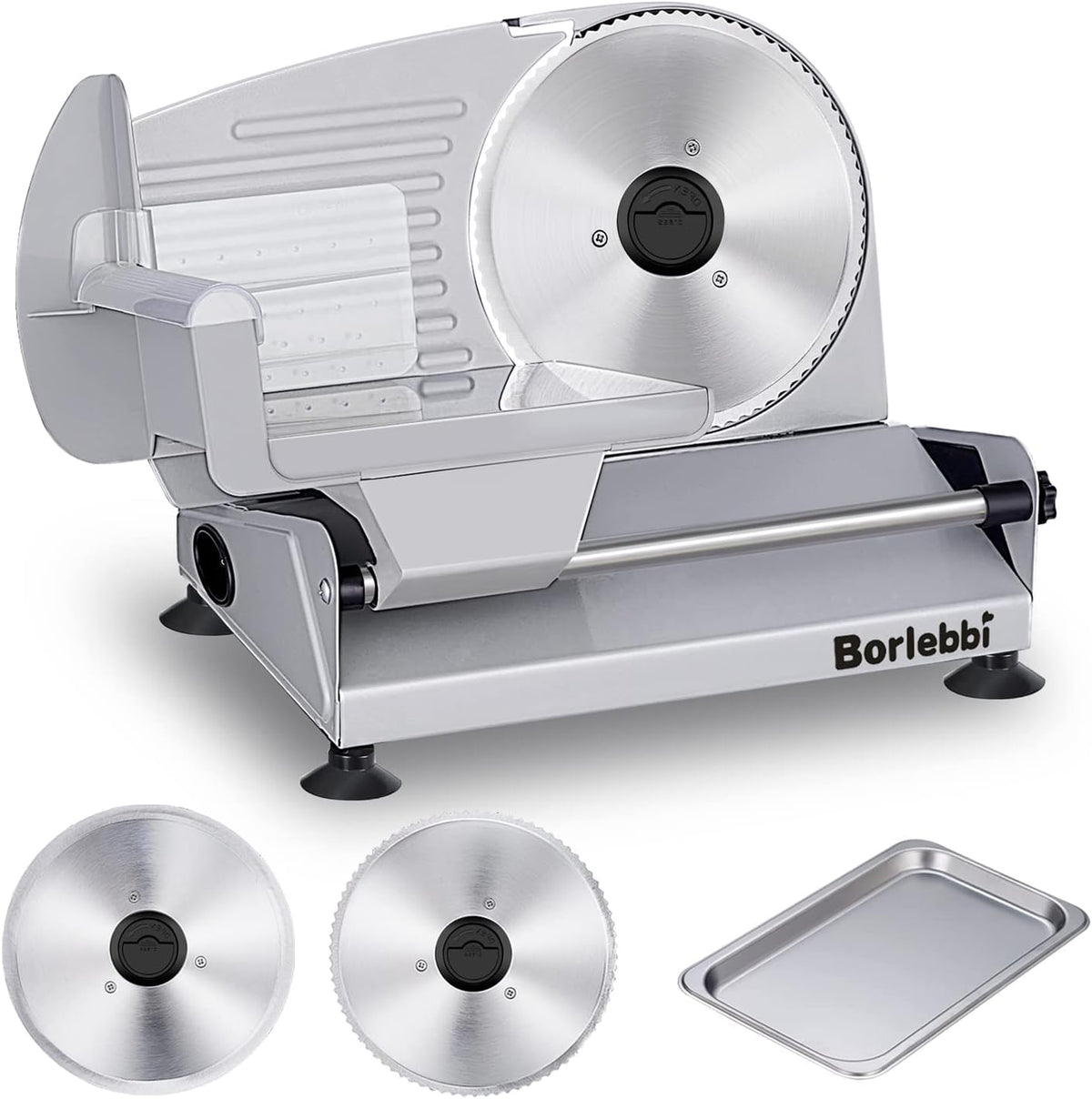 200W Electric Food Slicer with 7.5" Stainless Steel Blades A607040