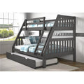 Twin Over Full Bunk Bed with Twin Trundle D11045