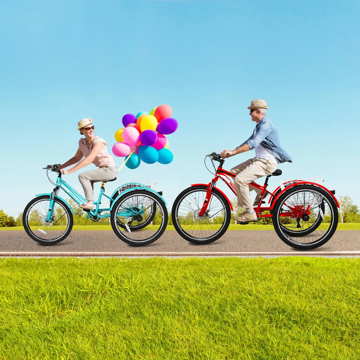24/26/27.5 Inch 7 Speed Three Wheel Bike with Cargo Basket E815