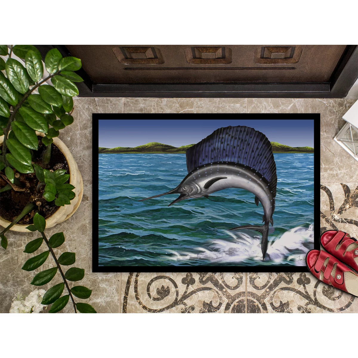 Blue Marlin 24x36 Doormat G14869